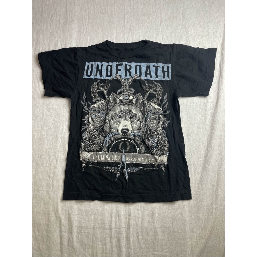 Underoath Concert T-Shirt Black Small Illuminatour US Summer Tour 2011 Metalcore